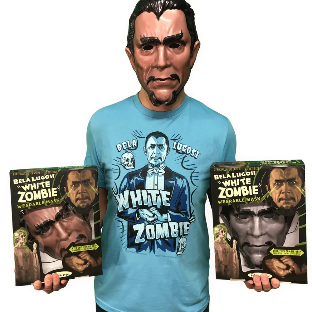 Retro-A-Go-Go Vacuum Form Masks*Bela Lugosi "White Zombie" Wearable Mask - Crypt Color