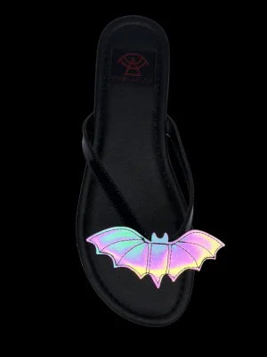 Strangecvlt Shoes*Betty Bat Reflective/Galactic Sandal