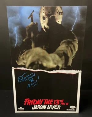 Nightmare Toys Prints*Cj Graham Signed Friday The 13Th Part 6 Jason Lives 11X17 Exclusive Art Print - Jsa Certified