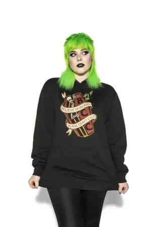 Blackcraft Cult Hoodies*Coffin Skeleton - Hooded Pullover Sweater