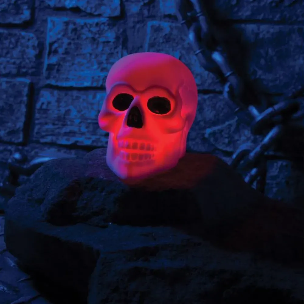 Fun World Halloween Decorations*3" Color Change Skull