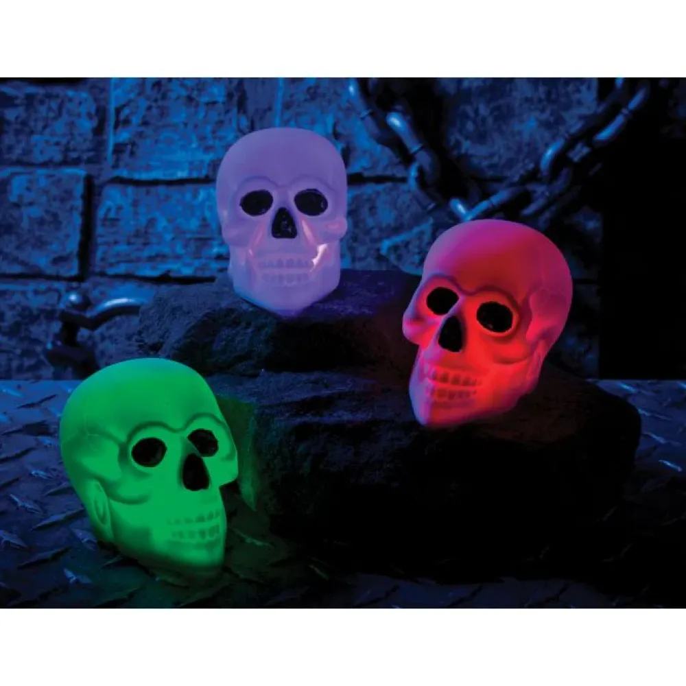Fun World Halloween Decorations*3" Color Change Skull