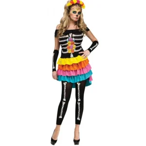 Fun World Dresses*Day Of The Dead Ladies Costume