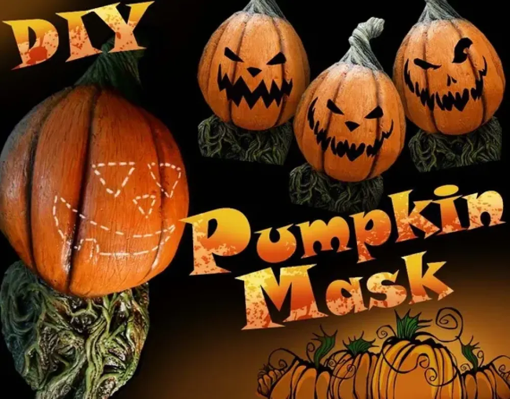 Lord Grimley Latex Masks*Diy - Pumpkin Mask Kit