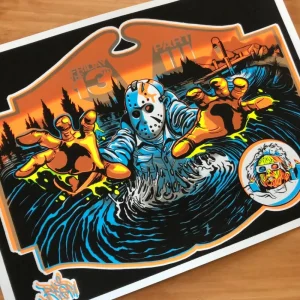 One Man Riet Artwork*Friday 3 Blacklight Poster