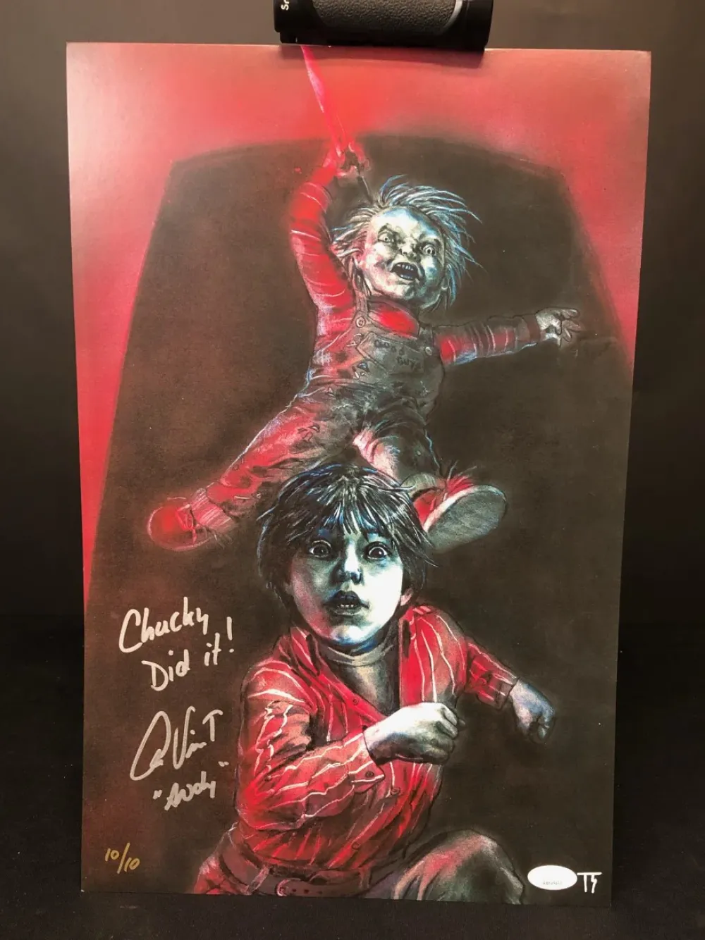 Nightmare Toys Prints*Friend'S To The End 11X17 Print Signed By Alex Vincent W/ Jsa