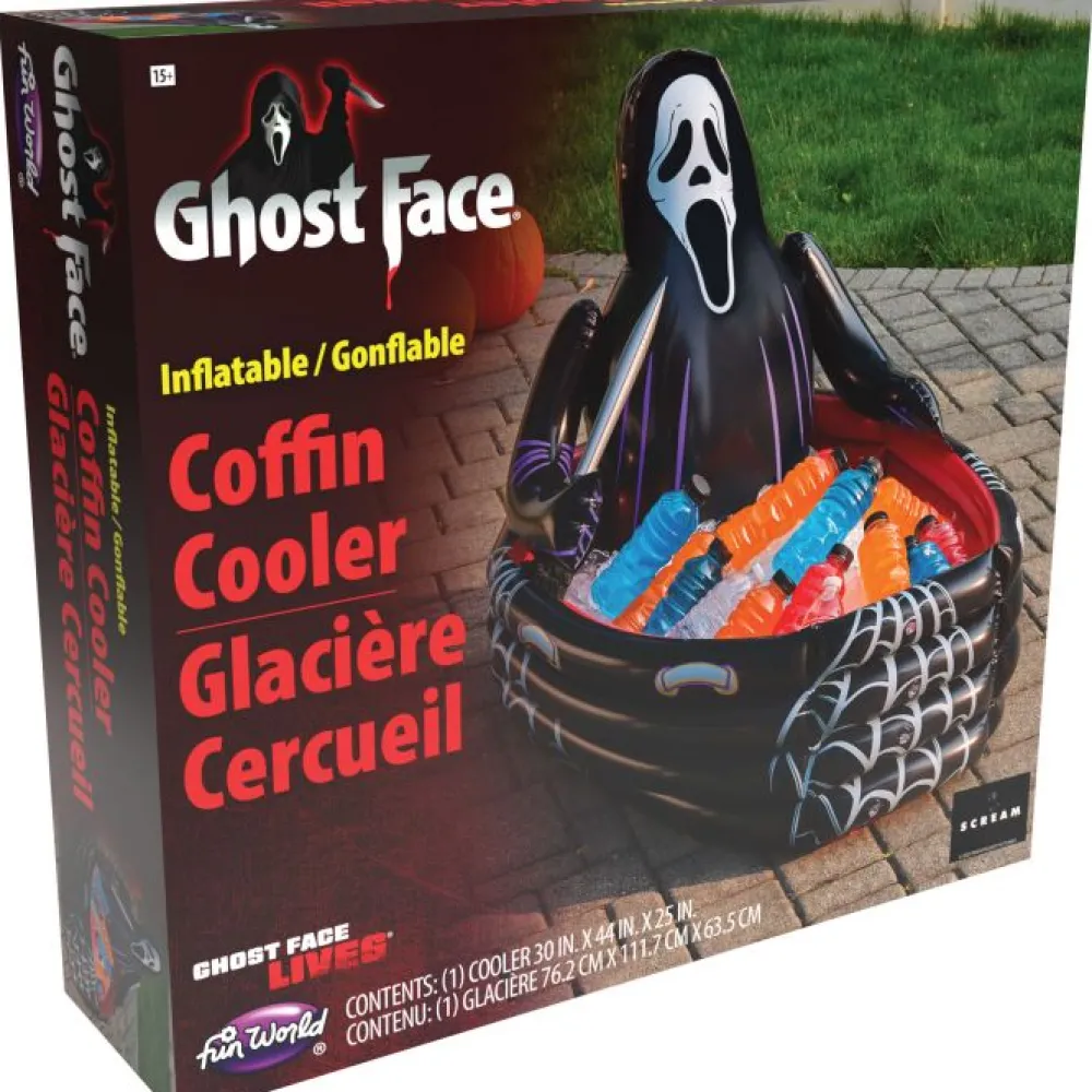 Fun World Halloween Decorations*Ghost Face Inflatable Coffin Cooler