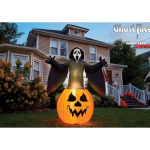 Fun World Halloween Decorations*Ghost Face Pumpkin Lawn Inflatable