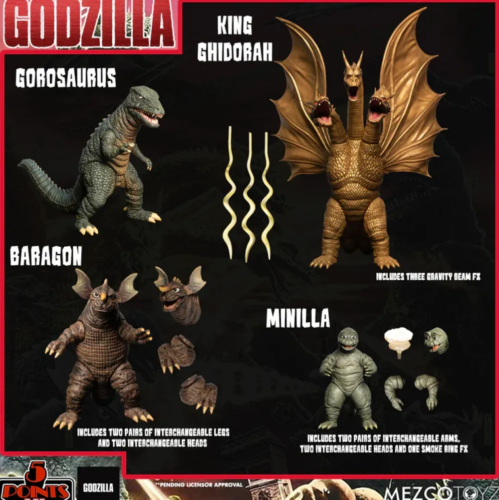 Mezco Action Figures*Godzilla: Destroy All Monsters (1968) - Round 2 Boxed Set