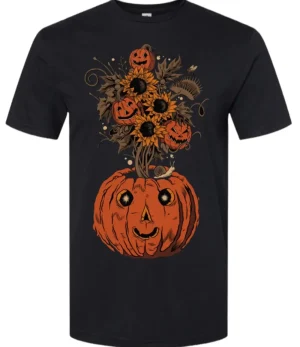 Halloween Shirt Company Unisex Shirts*Halloween In Bloom (Black)