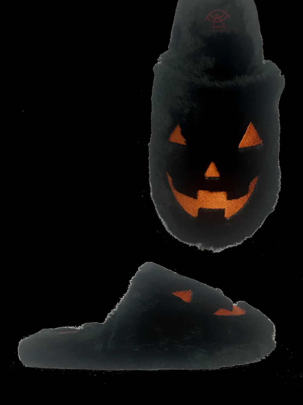 Strangecvlt Shoes*Kreepy Kozy Jack Black/Orange House Slipper