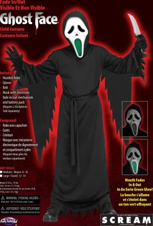 Fun World Children'S Costumes*Light Up Fade Mouth Child Ghost Face Costume