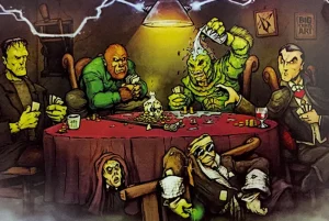 Posters Wholesale Posters*Monsters Playing Poker Poster