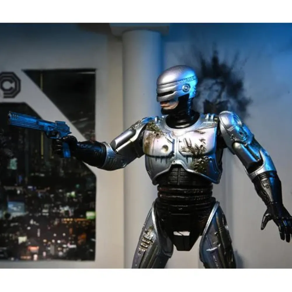 NECA Ultimates*Robocop Ultimate Battle-Damaged Robocop With Chair 7-Inch Scale Action Figure
