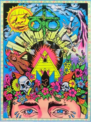 One Man Riet Artwork*Sommar Time Blues Blacklight Parody Print